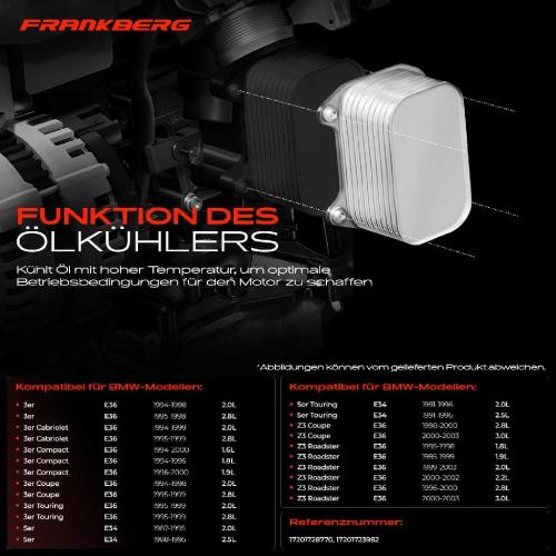 1x Ölkühler Motoröl für BMW 3er Cabriolet Compact Touring E36 5er E34 Z3 Bild 1x Ölkühler Motoröl für BMW 3er Cabriolet Compact Touring E36 5er E34 Z3