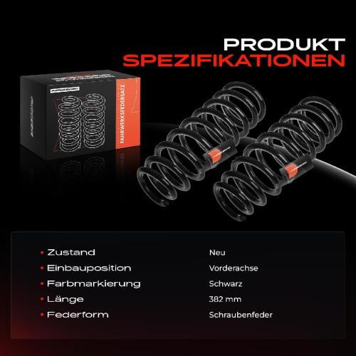 Frankberg 2x Fahrwerksfeder Vorderachse für Mazda 6 Hatchback GH 6 Kombi 6 Stufenheck 2.0L 2007-2013 Bild Frankberg 2x Fahrwerksfeder Vorderachse für Mazda 6 Hatchback GH 6 Kombi 6 Stufenheck 2.0L 2007-2013