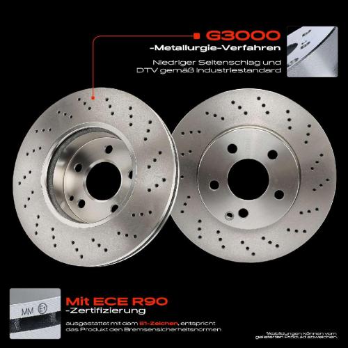 2x Bremsscheiben Vorderachse für Mercedes-Benz C-Klasse Coupe W204 C204 S204 C197 R197 2007-2014 Bild 2x Bremsscheiben Vorderachse für Mercedes-Benz C-Klasse Coupe W204 C204 S204 C197 R197 2007-2014