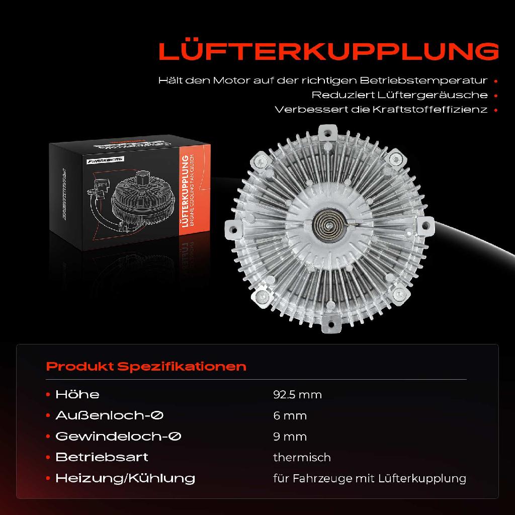 1x Lüfterkupplung Kühlerlüfte für Ford Ranger ET Mazda BT-50 Pick-up CD 2.5L 3.0L