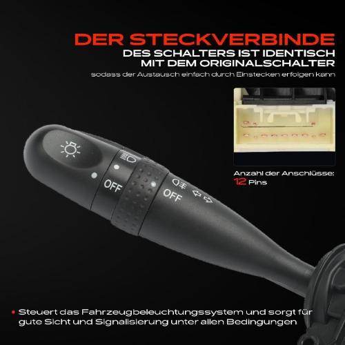 1x Kombischalter Lenkstockschalter für Suzuki Grand Vitara II JT TD Swift III EZ Bild 1x Kombischalter Lenkstockschalter für Suzuki Grand Vitara II JT TD Swift III EZ