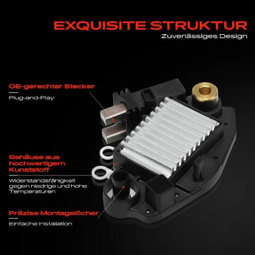 1x Lichtmaschinenregler Generatorregler für Peugeot 106 I 206 Citroën Jumpy C5 III Bild 1x Lichtmaschinenregler Generatorregler für Peugeot 106 I 206 Citroën Jumpy C5 III
