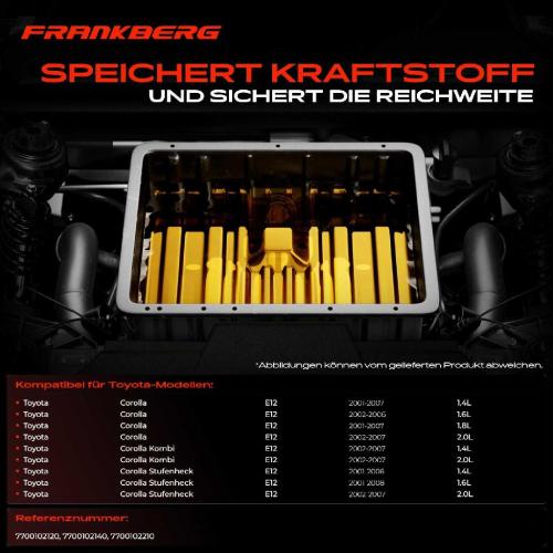 Frankberg 1x Kraftstofftank Kraftstoffbehälter für Toyota Corolla Kombi Stufenheck Bild Frankberg 1x Kraftstofftank Kraftstoffbehälter für Toyota Corolla Kombi Stufenheck