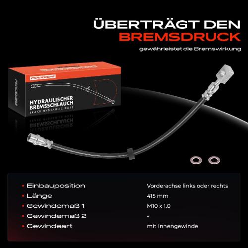 1x Bremsschlauch Bremsschläuche Vorderachse Links oder Rechts für VW Polo 6N Passat 35I Lupo Seat Arosa 6H Bild 1x Bremsschlauch Bremsschläuche Vorderachse Links oder Rechts für VW Polo 6N Passat 35I Lupo Seat Arosa 6H