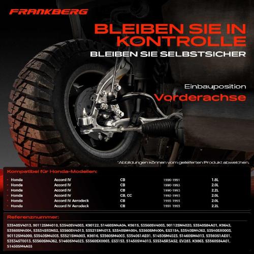 1x Querlenker Satz Vorderachse für Honda Accord IV CB Accord IV Aerodeck Accord IV Coupe CB CC 1990-1993 Bild 1x Querlenker Satz Vorderachse für Honda Accord IV CB Accord IV Aerodeck Accord IV Coupe CB CC 1990-1993