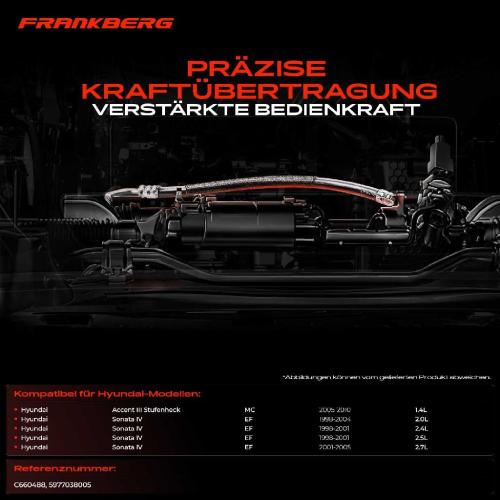 1x Seilzug Feststellbremse Hinterachse rechts für Hyundai Accent 3 MC Sonata 4 EF 1.4L-2.7L Bild 1x Seilzug Feststellbremse Hinterachse rechts für Hyundai Accent 3 MC Sonata 4 EF 1.4L-2.7L