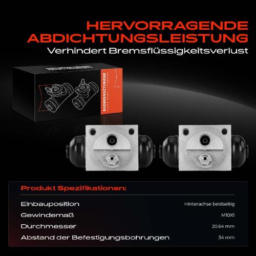 2x Radbremszylinder Hinten für Chevrolet Cruze Aveo J300 2009-2017 Bild 2x Radbremszylinder Hinten für Chevrolet Cruze Aveo J300 2009-2017
