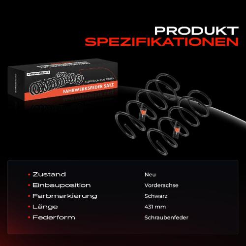 2x Fahrwerksfeder Vorderachse für Alfa Romeo Giulietta 940 1.4L 2010-2020 Bild 2x Fahrwerksfeder Vorderachse für Alfa Romeo Giulietta 940 1.4L 2010-2020