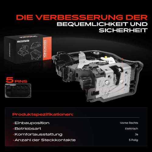 1x Türschloss Vorne Rechts für BMW 2 Active Tourer F45 F46 G32 G11 G12 F91 G14 F92 G15 F93 G16 F48 MINI F60 Bild 1x Türschloss Vorne Rechts für BMW 2 Active Tourer F45 F46 G32 G11 G12 F91 G14 F92 G15 F93 G16 F48 MINI F60