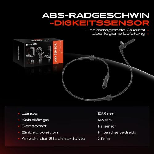 Frankberg 1x ABS Sensor Hinterachse beidseitig für Renault Master III EV HV UV Master III Bus JV Master III Kasten FV Bild Frankberg 1x ABS Sensor Hinterachse beidseitig für Renault Master III EV HV UV Master III Bus JV Master III Kasten FV