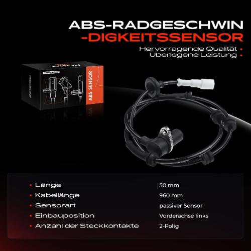 Frankberg 1x ABS Sensor Vorderachse links für MG ZR Rover 200 Cabriolet Schrägheck 25 400 Tourer Streetwise Bild Frankberg 1x ABS Sensor Vorderachse links für MG ZR Rover 200 Cabriolet Schrägheck 25 400 Tourer Streetwise