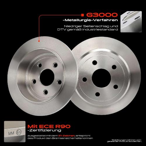 2x Bremsscheiben Hinterachse für Jeep Wrangler III JK 2.8L 3.6L 3.8L 2007-2017 Bild 2x Bremsscheiben Hinterachse für Jeep Wrangler III JK 2.8L 3.6L 3.8L 2007-2017
