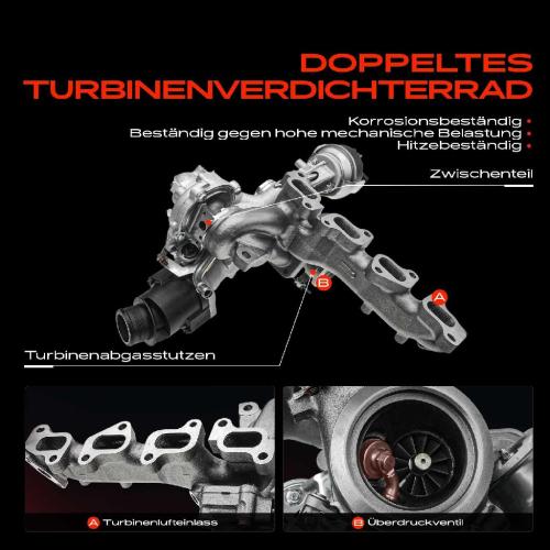 1x Abgasturbolader für VW Amarok 2HA 2HB S1B S6B S7A S7B 2.0L 2010-2012 Bild 1x Abgasturbolader für VW Amarok 2HA 2HB S1B S6B S7A S7B 2.0L 2010-2012
