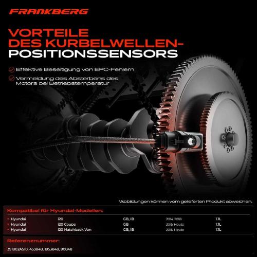 1x Kurbelwellensensor Impulsgeber für Hyundai i20 Coupe Hatchback Van GB IB Bj ab 2014 Bild 1x Kurbelwellensensor Impulsgeber für Hyundai i20 Coupe Hatchback Van GB IB Bj ab 2014