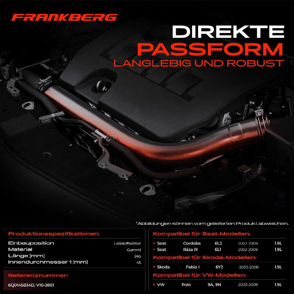 1x Kühlerschlauch Turboschlauch für VW Polo 9A 9N Seat Cordoba 6L2 Ibiza III 6L1 Skoda Fabia I 6Y2