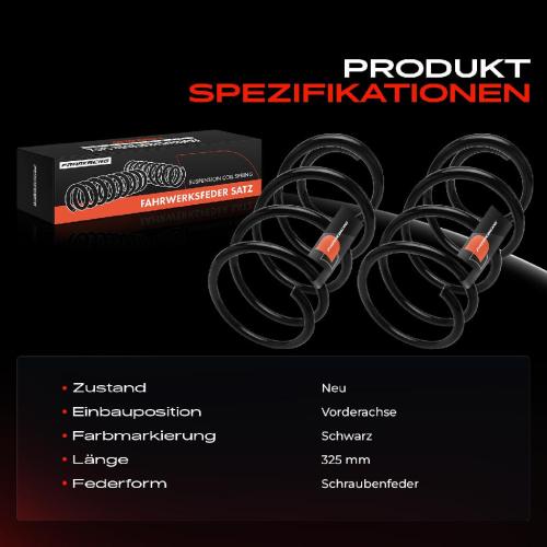 Frankberg 2x Fahrwerksfeder Vorderachse für Hyundai Accent III MC KIA Rio II JB 2005-2011 Bild Frankberg 2x Fahrwerksfeder Vorderachse für Hyundai Accent III MC KIA Rio II JB 2005-2011