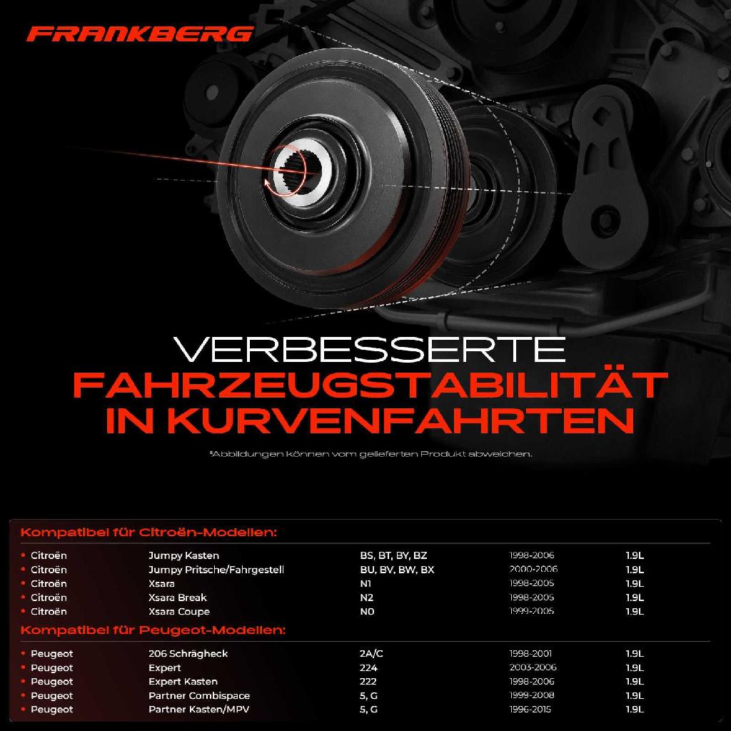 1x Riemenscheibe Kurbelwelle für Citroën Xsara Coupe Peugeot Expert 1.9L 1998-2015