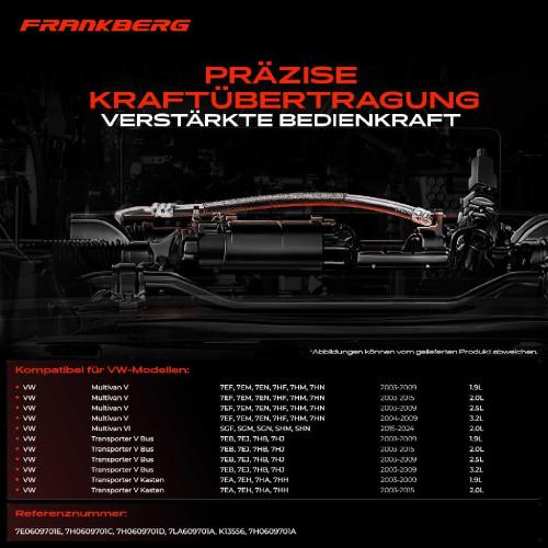 1x Seilzug Feststellbremse Hinterachse beidseitig für VW California T6 Camper Multivan V Bild 1x Seilzug Feststellbremse Hinterachse beidseitig für VW California T6 Camper Multivan V