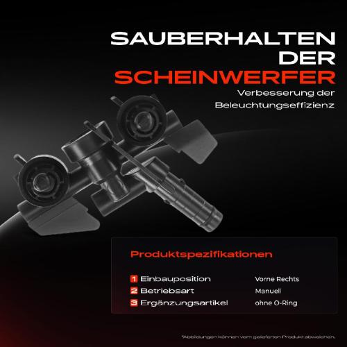 1x Scheinwerferreinigung Waschwasserdüse Vorne Rechts für BMW 3er Cabriolet Coupe Touring E46 1998-2005 Bild 1x Scheinwerferreinigung Waschwasserdüse Vorne Rechts für BMW 3er Cabriolet Coupe Touring E46 1998-2005