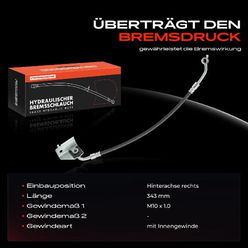 Frankberg 1x Bremsschlauch Bremsschläuche Hinterachse Rechts für KIA Rio IV Hatchback FB SC YB Bild Frankberg 1x Bremsschlauch Bremsschläuche Hinterachse Rechts für KIA Rio IV Hatchback FB SC YB