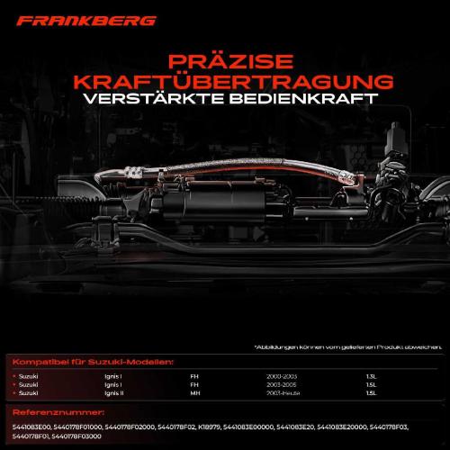 1x Seilzug Feststellbremse Hinterachse rechts für Suzuki Ignis I FH Ignis 2 MH 1.3L 1.5L Bild 1x Seilzug Feststellbremse Hinterachse rechts für Suzuki Ignis I FH Ignis 2 MH 1.3L 1.5L