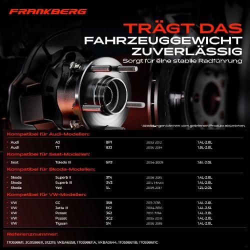 2x Radnabe Radlagersatz Hinterachse beidseitig für VW Golf Passat EOS Scirocco Sharan Tiguan Touran Bild 2x Radnabe Radlagersatz Hinterachse beidseitig für VW Golf Passat EOS Scirocco Sharan Tiguan Touran