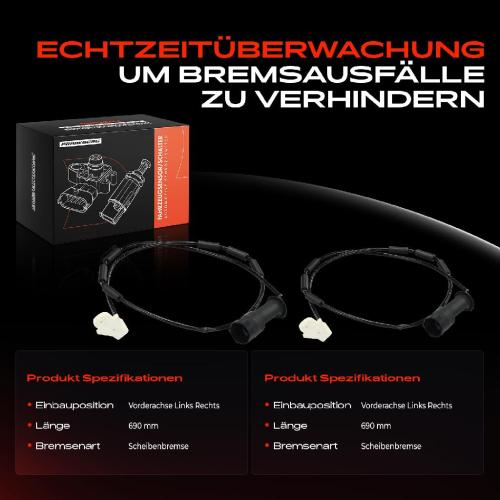 Frankberg 2x Warnkontakt Bremsbelagverschleiß Vorderachse für Opel Omega A V87 Senator B V88 Bild Frankberg 2x Warnkontakt Bremsbelagverschleiß Vorderachse für Opel Omega A V87 Senator B V88
