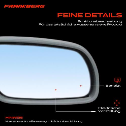 Frankberg 1x Außenspiegel Rechts für Skoda Octavia I 1U2 1U5 1.4L 1.6L 1.8L 1.9L 2.0L 1996-2010 Bild Frankberg 1x Außenspiegel Rechts für Skoda Octavia I 1U2 1U5 1.4L 1.6L 1.8L 1.9L 2.0L 1996-2010