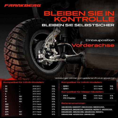 2x Spurstangenkopf Vorderachse für Infiniti EX G Cabriolet Stufenheck M Q50 Q60 Coupe Q70 QX50 I Bild 2x Spurstangenkopf Vorderachse für Infiniti EX G Cabriolet Stufenheck M Q50 Q60 Coupe Q70 QX50 I