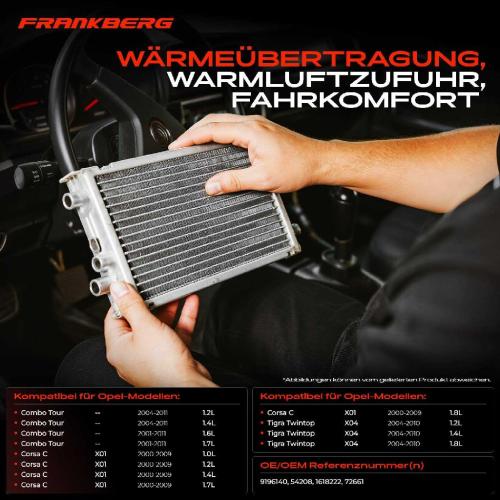 1x Wärmetauscher Innenraumheizung für Opel Combo Corsa C F08 F68 X01 Tigra Twintop Bild 1x Wärmetauscher Innenraumheizung für Opel Combo Corsa C F08 F68 X01 Tigra Twintop
