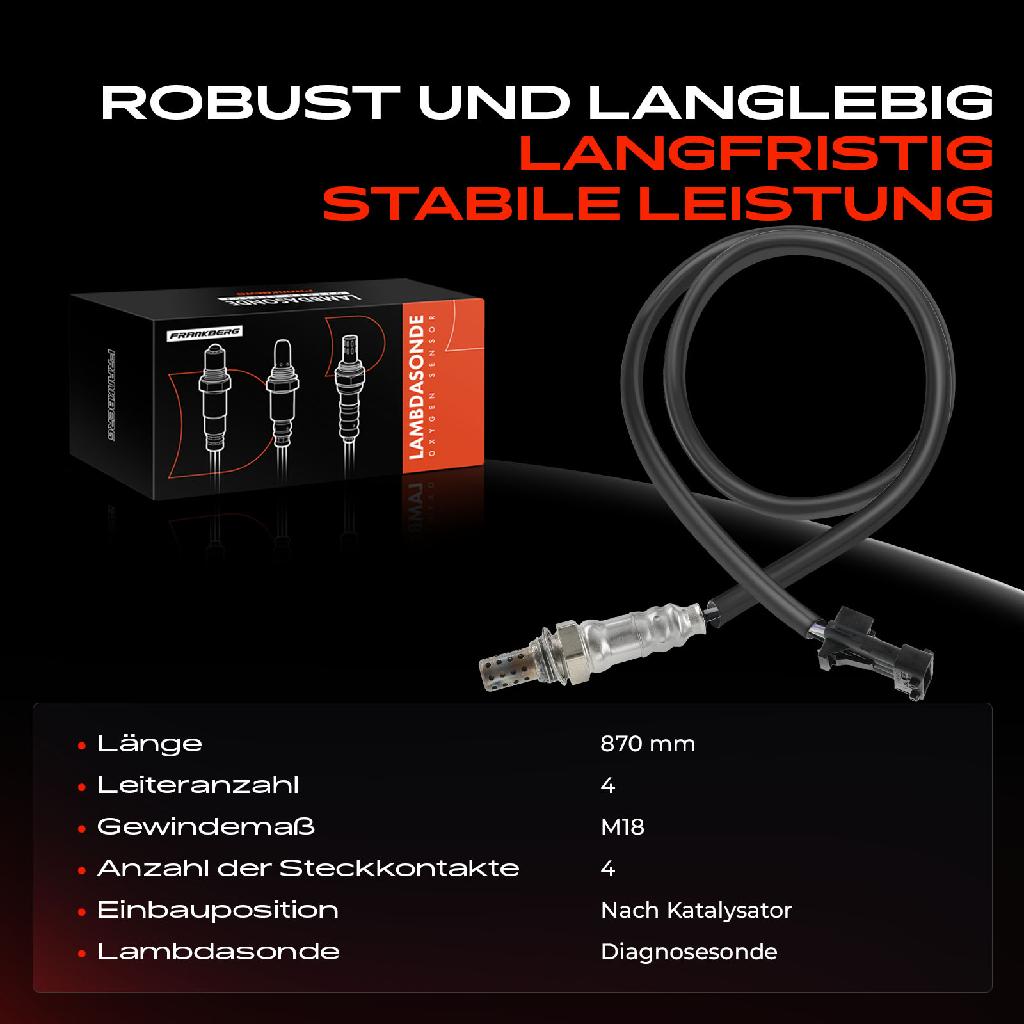 1x Lambdasonde Diagnosesonde Nach Katalysator für Porsche 911 Saab 9-3 9-5 2.0L-3.6L