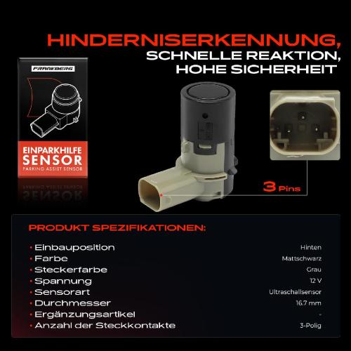 1x Parksensor PDC Sensor Hinten für BMW 7er E65 E66 E67 2001-2008 Bild 1x Parksensor PDC Sensor Hinten für BMW 7er E65 E66 E67 2001-2008