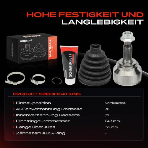 Frankberg 1x Antriebswelle Gelenksatz Vorderachse für VW Touareg 7L6 7L7 7LA Audi Q7 4LB 2002-2015 Bild Frankberg 1x Antriebswelle Gelenksatz Vorderachse für VW Touareg 7L6 7L7 7LA Audi Q7 4LB 2002-2015