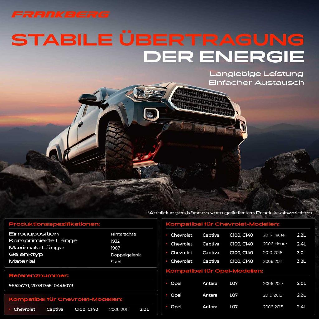 1x Kardanwelle Gelenkwelle Hinterachse für Chevrolet Captiva Opel Antara 2.0L 2.2L 2.4L 3.0L 3.2L Bj ab 2006