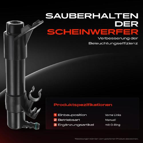 1x Scheinwerferreinigung Waschwasserdüse Vorne Links für VW Golf V EOS 1F Jetta III 1K Bild 1x Scheinwerferreinigung Waschwasserdüse Vorne Links für VW Golf V EOS 1F Jetta III 1K