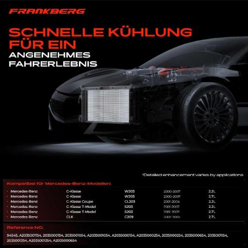 Frankberg 1x Kondensator Klimaanlage für Mercedes-Benz C-Klasse W203 CL203 S203 Bild Frankberg 1x Kondensator Klimaanlage für Mercedes-Benz C-Klasse W203 CL203 S203