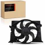 Frankberg 1x Motorkühller Einfachlüfter mit Kühlerlüfterrahmen Mercedes-Benz S-Klasse Coupe W221 C216