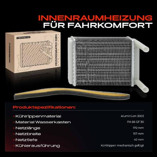 1x Wärmetauscher Innenraumheizung für Mercedes-Benz B901 B902 B903 B904 1995-2006 Bild 1x Wärmetauscher Innenraumheizung für Mercedes-Benz B901 B902 B903 B904 1995-2006