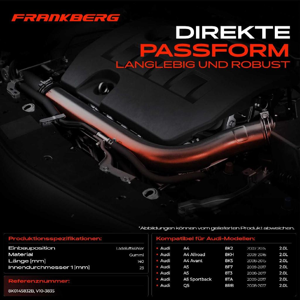 1x Kühlerschlauch Turboschlauch für Audi A4 8K2 A4 Allroad 8KH A4 Avant 8K5 A5 8T3 A5 Cabriolet 8F7