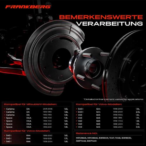 2x Ankerblech Bremsscheibe Vorderachse Beidseitig für Mitsubishi Carisma DA Volvo S40 VS V40 645 Bild 2x Ankerblech Bremsscheibe Vorderachse Beidseitig für Mitsubishi Carisma DA Volvo S40 VS V40 645