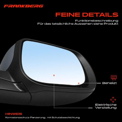 Frankberg 1x Außenspiegel Rechts für KIA Picanto TA 1.0L 1.2L 2011-2017 Bild Frankberg 1x Außenspiegel Rechts für KIA Picanto TA 1.0L 1.2L 2011-2017