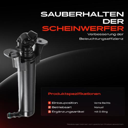 1x Scheinwerferreinigung Waschwasserdüse Vorne Rechts für Audi A3 Sportback 8VA 2013-2016 Bild 1x Scheinwerferreinigung Waschwasserdüse Vorne Rechts für Audi A3 Sportback 8VA 2013-2016