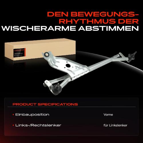 Frankberg 1x Wischergestänge Vorne für Dacia Logan LS Sandero 1.5L 1.6L Bild Frankberg 1x Wischergestänge Vorne für Dacia Logan LS Sandero 1.5L 1.6L