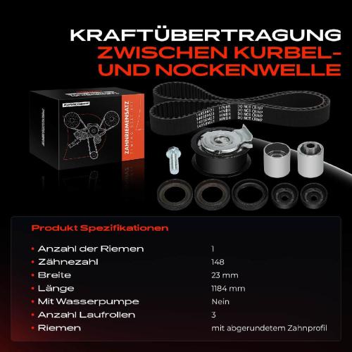 Frankberg 1x Zahnriemensatz Zahnriemen für VW Golf 5 6 EOS 1F Audi TT 8J A3 8P A4 Bild Frankberg 1x Zahnriemensatz Zahnriemen für VW Golf 5 6 EOS 1F Audi TT 8J A3 8P A4