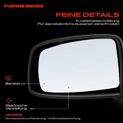 Frankberg 1x Außenspiegel Links für Fiat Panda 169 1.1L 1.2L 1.4L 2003-2013 Bild Frankberg 1x Außenspiegel Links für Fiat Panda 169 1.1L 1.2L 1.4L 2003-2013