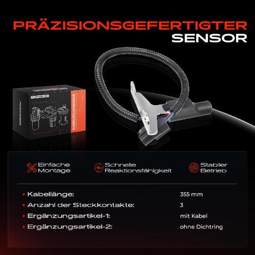 1x Kurbelwellensensor Impulsgeber für Jeep Grand Cherokee I ZJ 1992-1998 5.2L Bild 1x Kurbelwellensensor Impulsgeber für Jeep Grand Cherokee I ZJ 1992-1998 5.2L