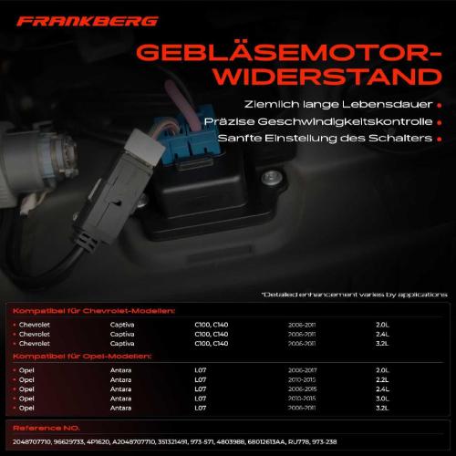 Frankberg 1x Widerstand Vorwiderstand Gebläsemotor für Chevrolet Captiva C100 Opel Antara Bild Frankberg 1x Widerstand Vorwiderstand Gebläsemotor für Chevrolet Captiva C100 Opel Antara