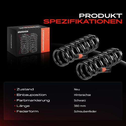 2x Fahrwerksfeder Hinterachse für Volvo 850 854 LS 855 LW S70 874 LS P80 V70 875 876 1991-2000 Bild 2x Fahrwerksfeder Hinterachse für Volvo 850 854 LS 855 LW S70 874 LS P80 V70 875 876 1991-2000