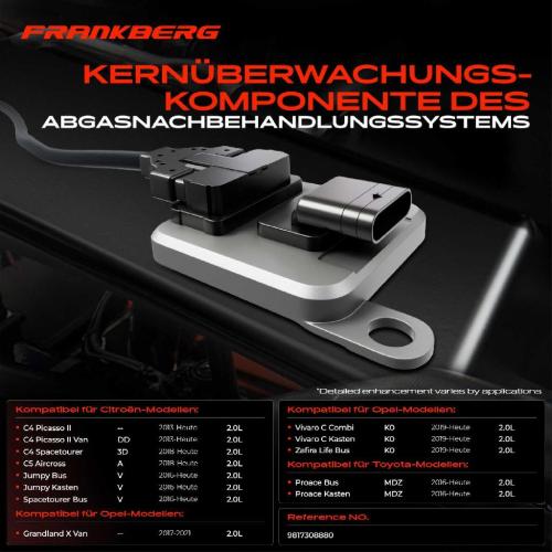1x Nox Sensor Nitrogen Oxide Lamdasonde Katalysator für Citroën C4 Opel Vivaro C Peugeot 308 II DS Bild 1x Nox Sensor Nitrogen Oxide Lamdasonde Katalysator für Citroën C4 Opel Vivaro C Peugeot 308 II DS