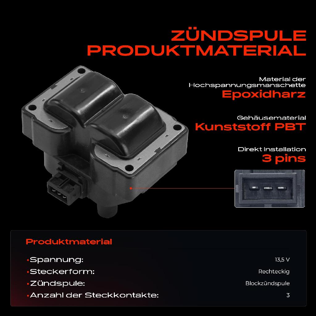 2x Zündspule Zündkerze für Alfa Romeo 146 155 164 Ferrari 348 TB/GTB TS/GTS F355 Berlinetta Spider